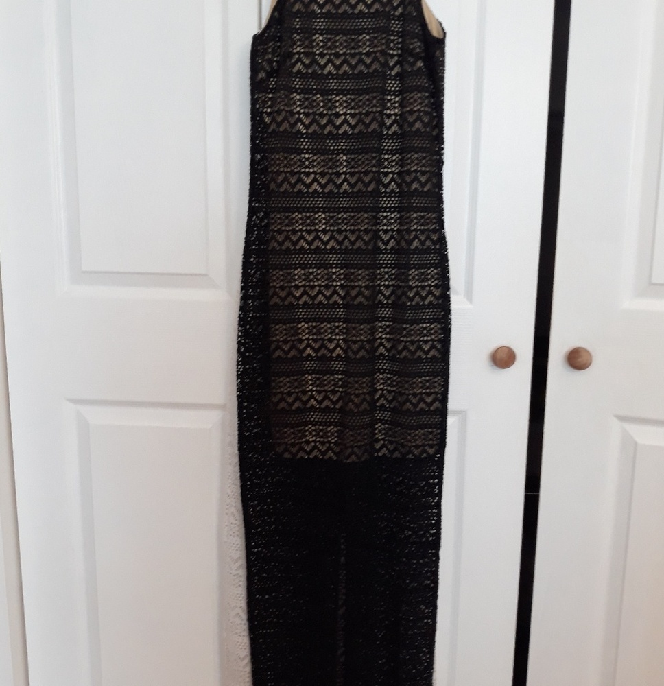 Black Lace Maxi Dress